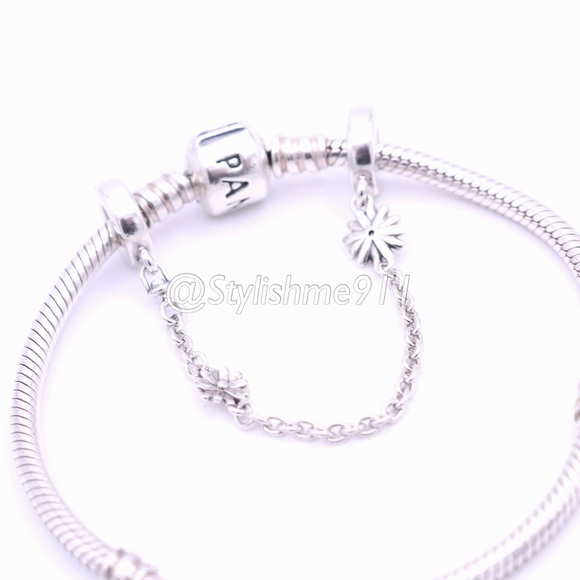 Authentic PANDORA Daisy Flower Safety Chain - 798764C01-05 - Picture 4 of 13
